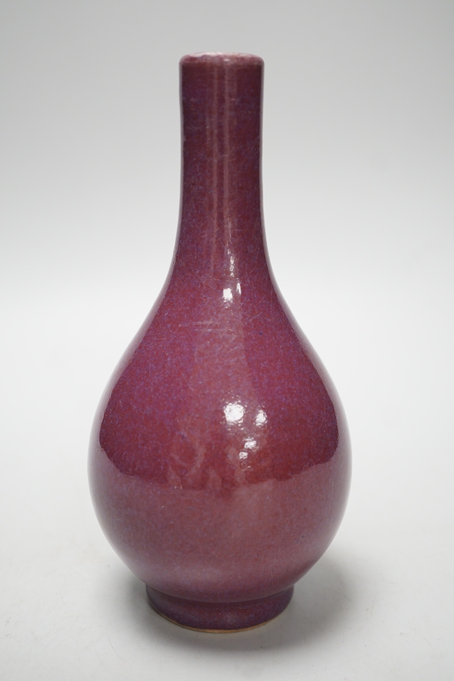 A Chinese crimson-glazed vase, 20cm